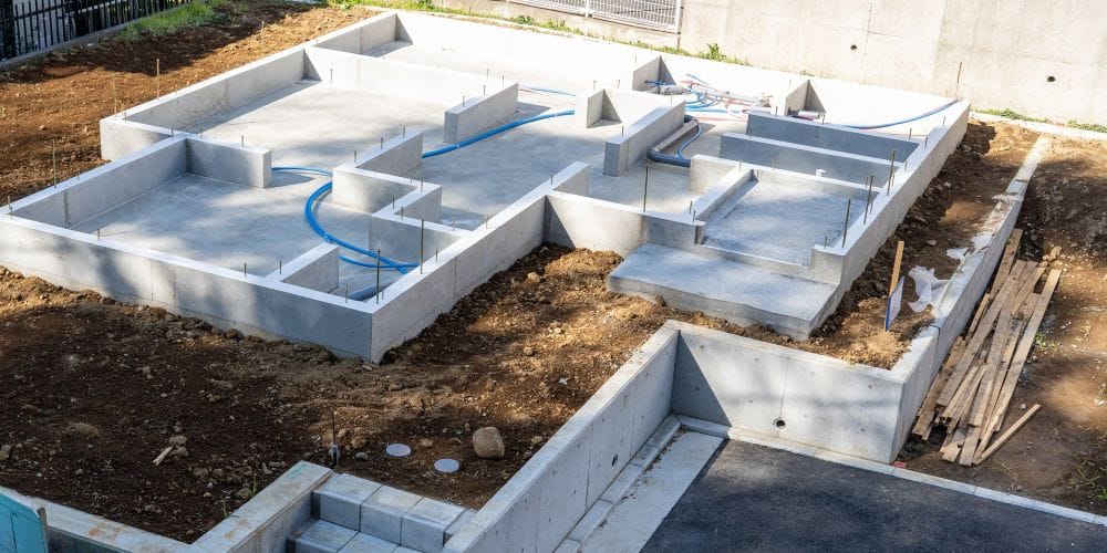 A new foundation for new home.